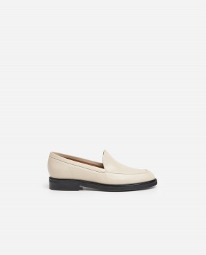 Mocasines Flattered Sanna Cuero Zapatos Blancos | TMXWZ96375