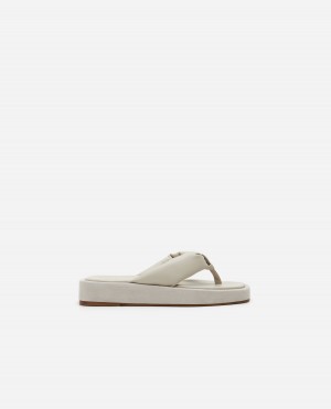 Sandalias Flattered Blair Cuero Zapatos Blancos | DMXKV92921