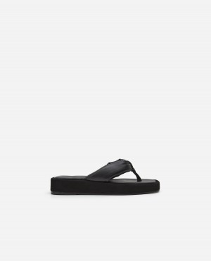 Sandalias Flattered Blair Cuero Zapatos Negros | AMXDF36967