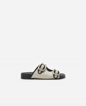 Sandalias Flattered Bono Cuero Zapatos Blancos | XMXBH94757