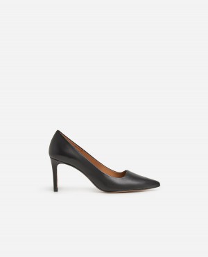 Tacones Flattered Charlie Cuero Zapatos Negros | GMXEC21003