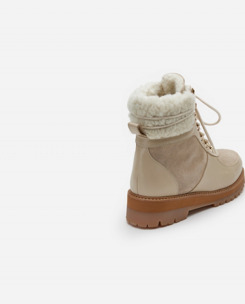 Botas Flattered Linn Cuero/Gamuza Zapatos Blancos | MXDYB45680