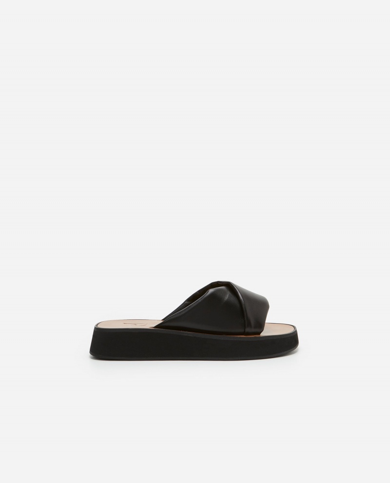 Sandalias Flattered Bea Cuero Zapatos Negros | FMXHY71797