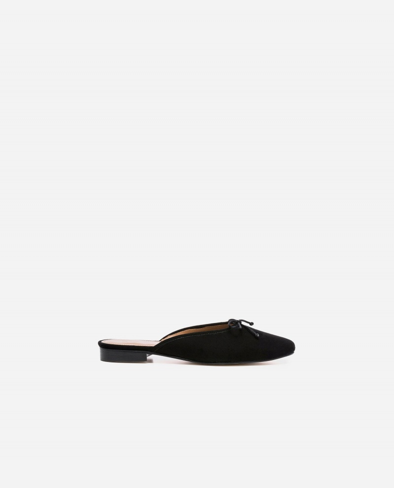 Sandalias Flattered Malva Gamuza Zapatos Negros | UMXND96024