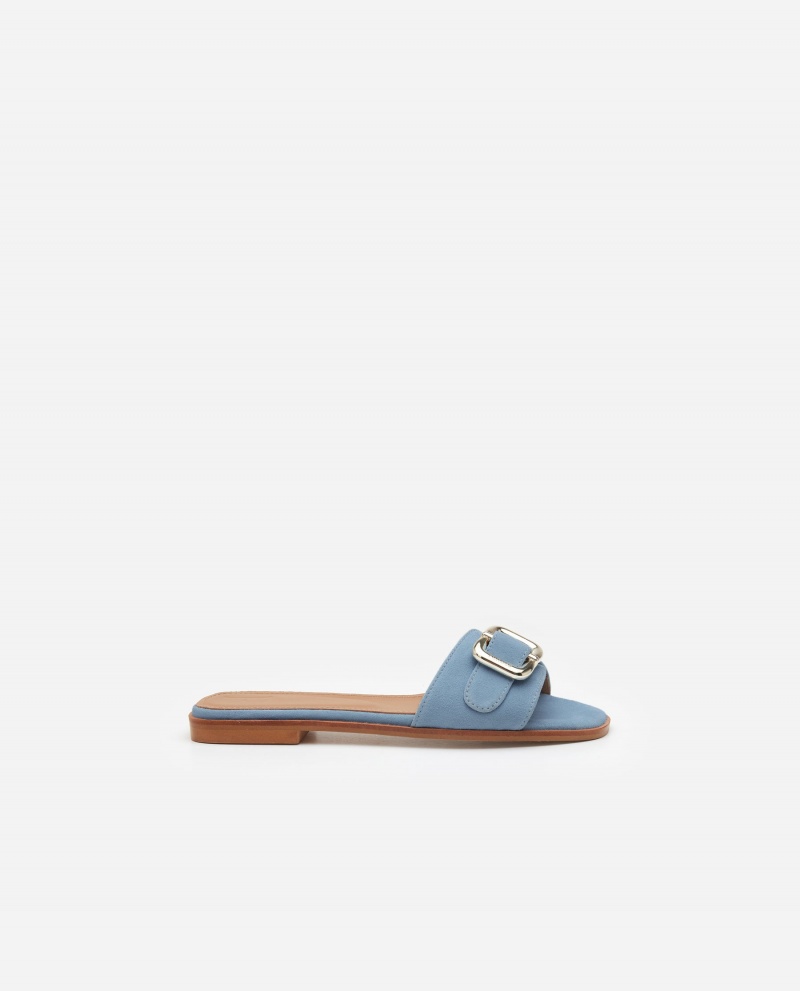 Sandalias Flattered Mimi Gamuza Zapatos Azules | MXJBT53118