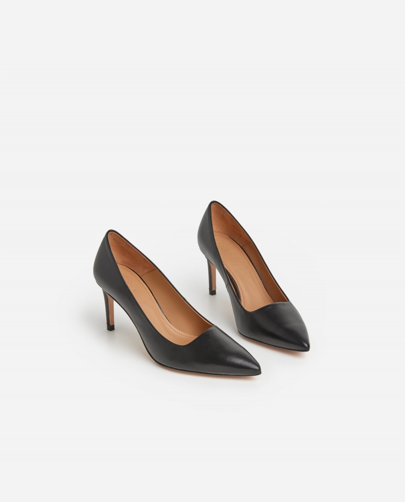 Tacones Flattered Charlie Cuero Zapatos Negros | GMXEC21003