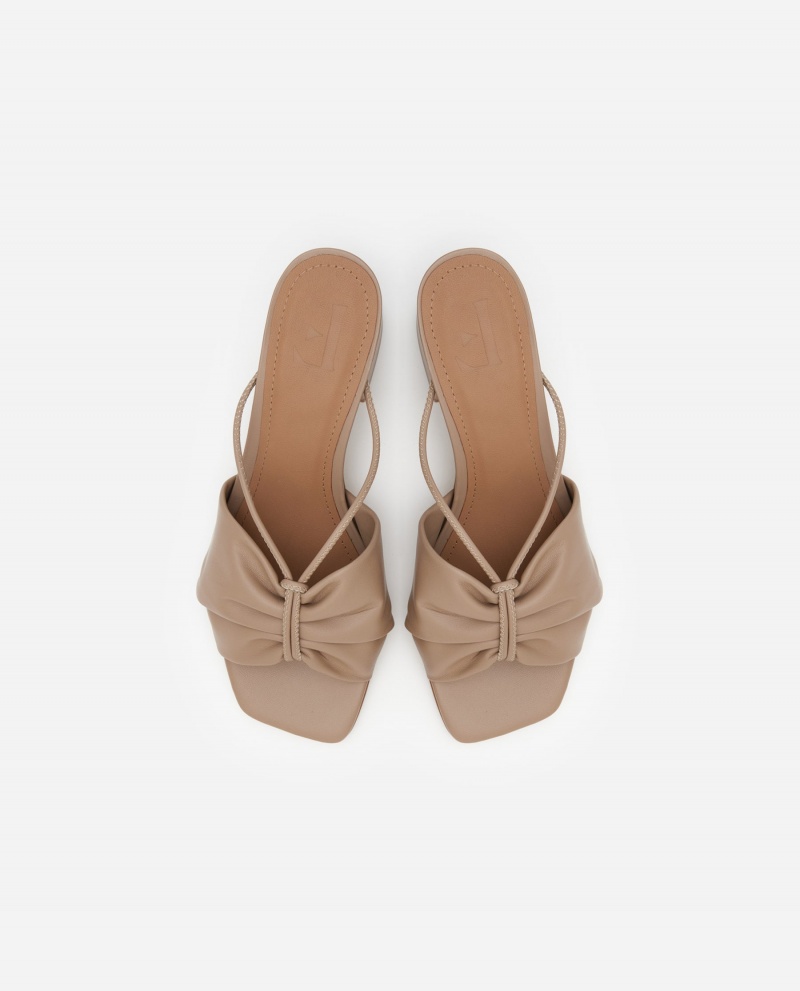 Tacones Flattered Olivia Cuero Zapatos Beige | MXIIZ46430